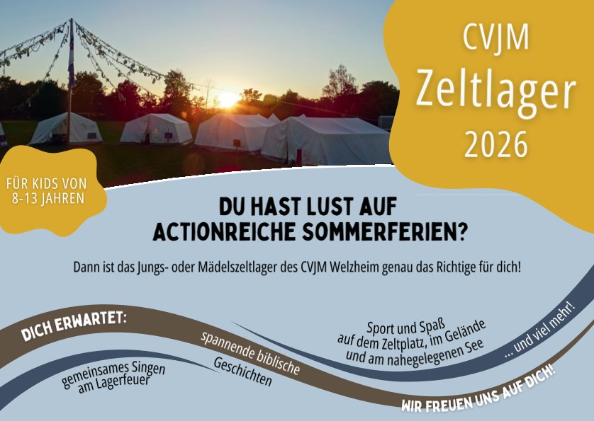 Anmeldung zu den Zeltlagern